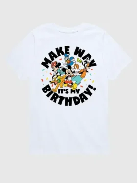 T-shirt met print ‘Make Way, It’s My Birthday’ van Disney voor peuters