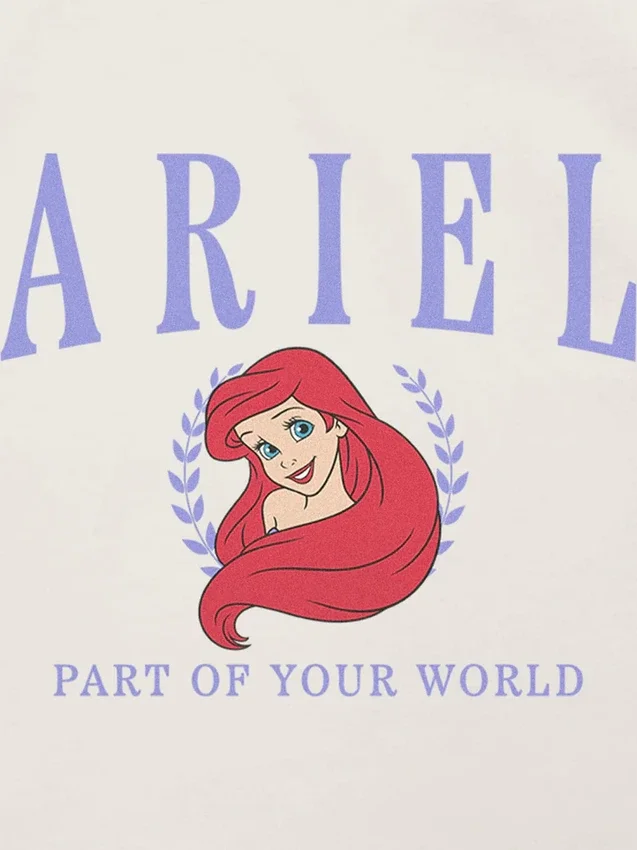 T-shirt met print voor peuters: Ariel Collegiate
