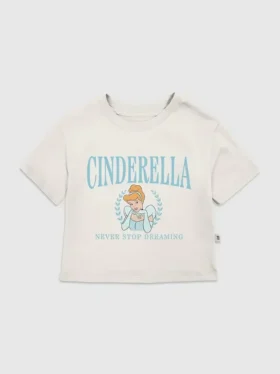 T-shirt met print voor peuters: Cinderella Collegiate