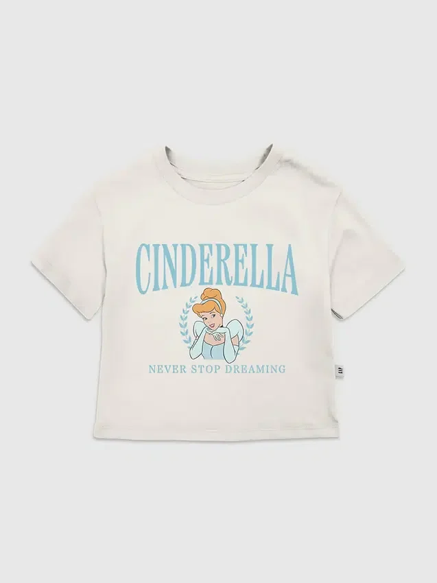 T-shirt met print voor peuters: Cinderella Collegiate