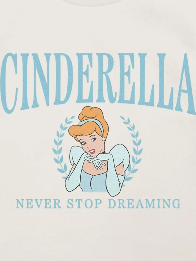 T-shirt met print voor peuters: Cinderella Collegiate