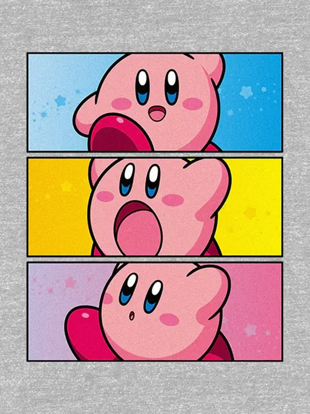 T-shirt met print voor peuters: Nintendo Kirby-panelen