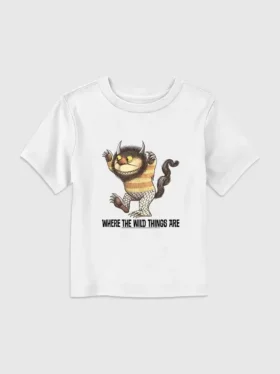 T-shirt met print ‘Where the Wild Things Are’ voor peuters