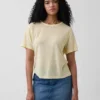 T-shirt met relaxte pasvorm van linnenmix