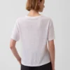 T-shirt met relaxte pasvorm van linnenmix