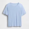 T-shirt met relaxte pasvorm van linnenmix