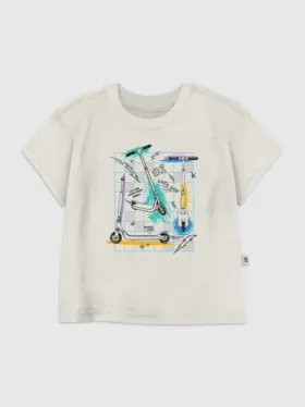 T-shirt met ‘Scooter Grid’-print voor peuters