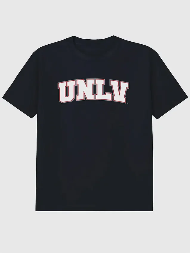 T-shirt met secundaire afbeelding van het Arch Logo van de University of Nevada Las Vegas