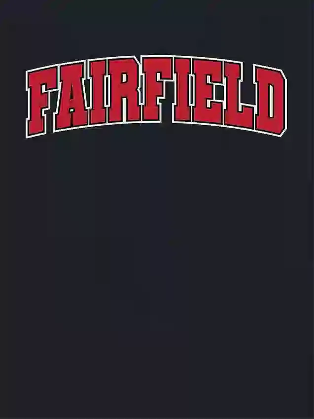 T-shirt met secundaire afbeelding van het Arch Logo van Fairfield University