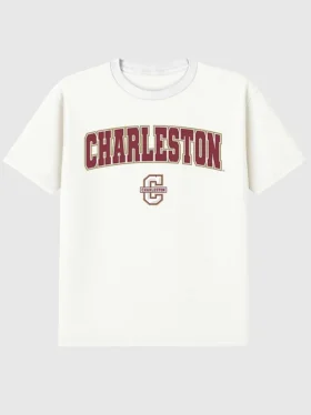 T-shirt met secundaire afbeelding van het Arch Logo van het College of Charleston