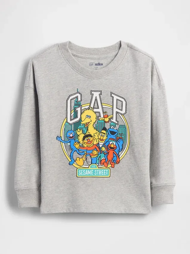 T-shirt met Sesamstraat-afbeelding en logo voor Baby & Peuter