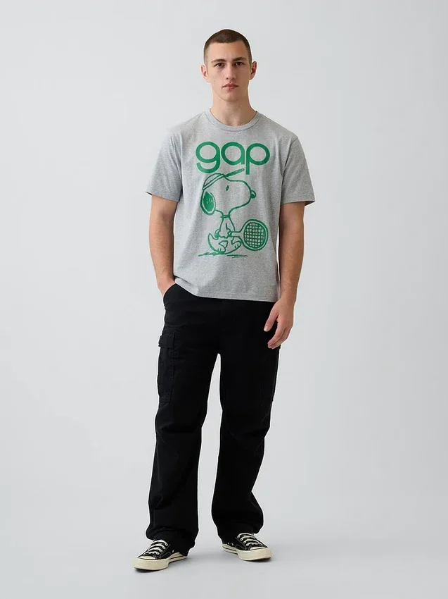 T-shirt met Snoopy-logo en relaxte print