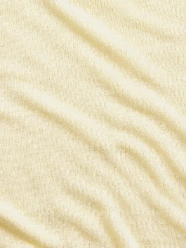 T-shirt met V-hals van linnenmix in relaxte pasvorm