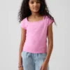 T-shirt met vierkante hals voor kinderen