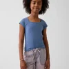 T-shirt met vierkante hals voor kinderen