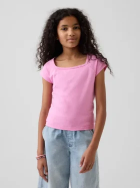 T-shirt met vierkante hals voor kinderen