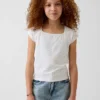 T-shirt met vierkante hals voor kinderen