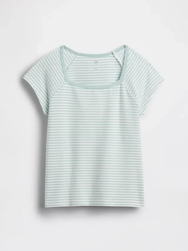 T-shirt met vierkante hals voor kinderen