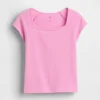 T-shirt met vierkante hals voor kinderen
