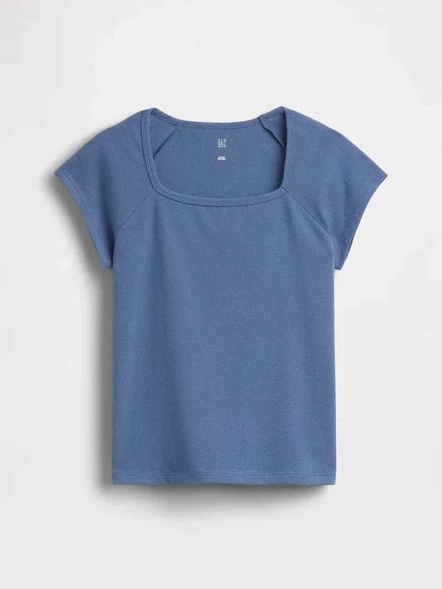 T-shirt met vierkante hals voor kinderen
