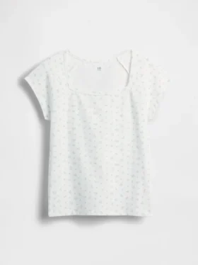 T-shirt met vierkante hals voor kinderen