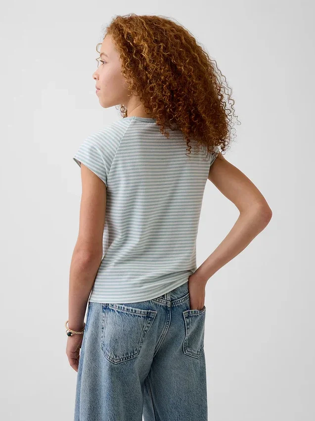 T-shirt met vierkante hals voor kinderen