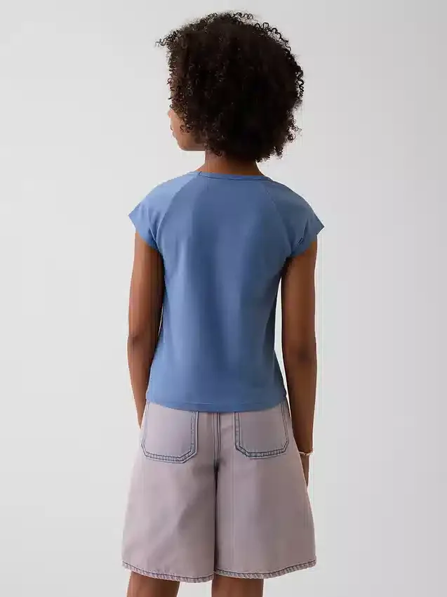 T-shirt met vierkante hals voor kinderen
