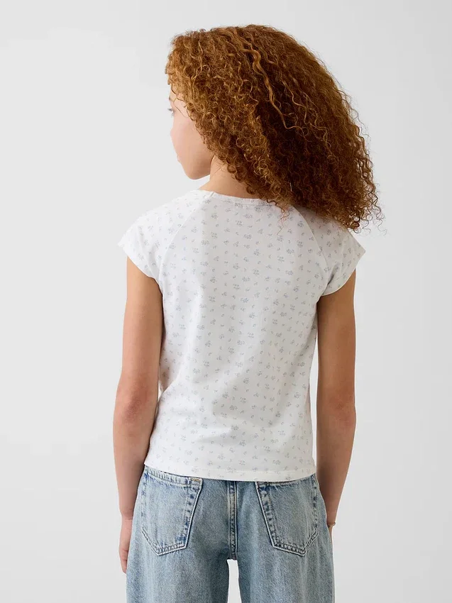 T-shirt met vierkante hals voor kinderen