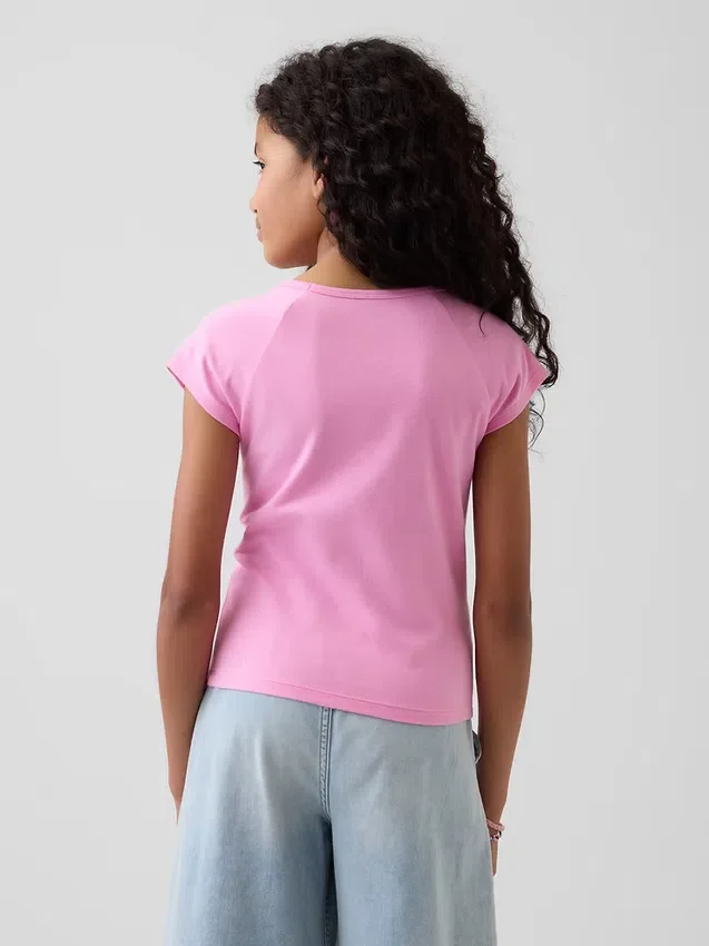 T-shirt met vierkante hals voor kinderen