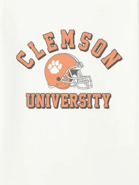 T-shirt met vintage voetbalafbeelding van Clemson University