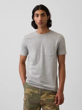 T-shirt met zak van biologisch katoen voor volwassenen