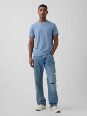 T-shirt met zak van biologisch katoen voor volwassenen