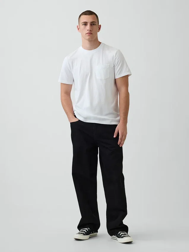 T-shirt met zak van biologisch katoen voor volwassenen