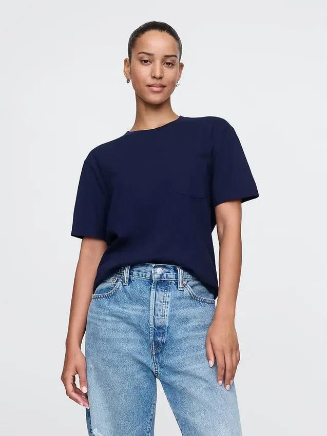 T-shirt met zak van biologisch katoen voor volwassenen