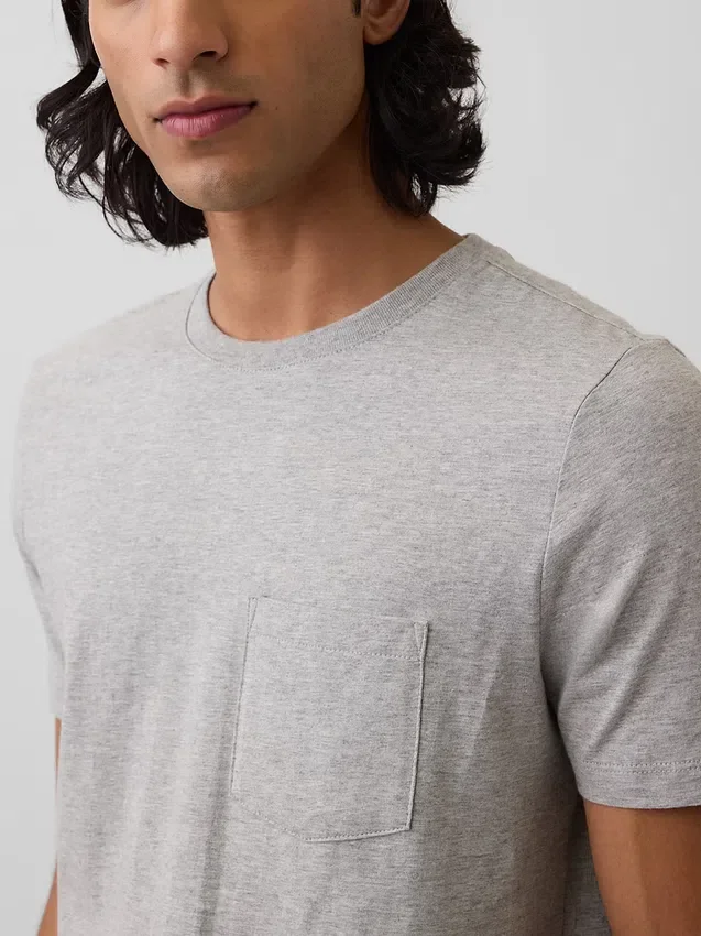 T-shirt met zak van biologisch katoen voor volwassenen
