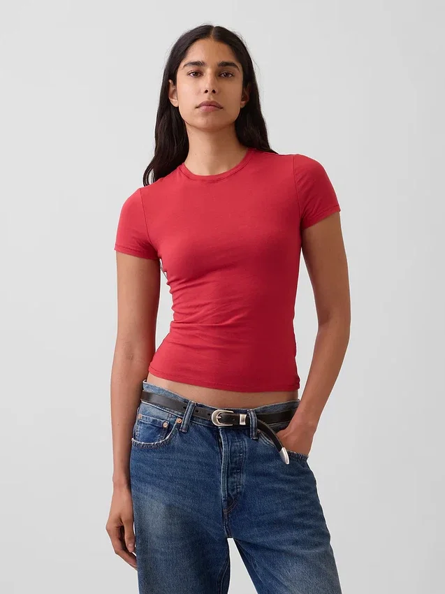 T-shirt van dichtgeweven jersey