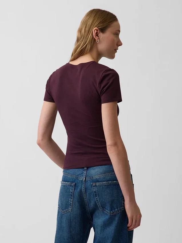 T-shirt van dichtgeweven jersey
