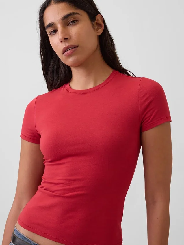T-shirt van dichtgeweven jersey