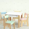 Tafel- en 4-stoelenset voor peuters