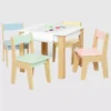 Tafel- en 4-stoelenset voor peuters