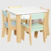 Tafel- en 4-stoelenset voor peuters