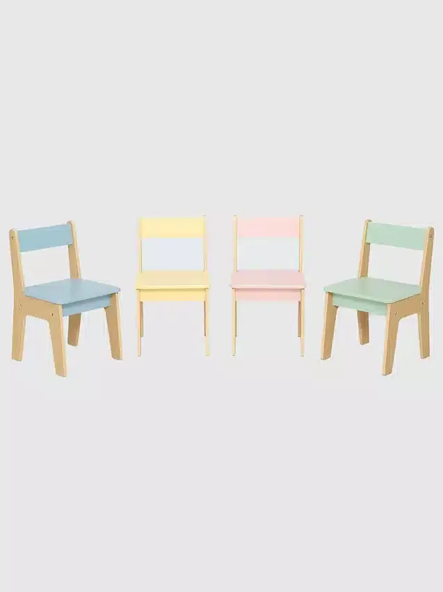 Tafel- en 4-stoelenset voor peuters