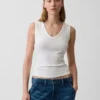 Tanktop met veelkleurige ribbel