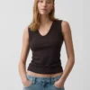 Tanktop met veelkleurige ribbel