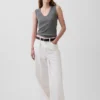 Tanktop met veelkleurige ribbel