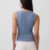 Tanktop met veelkleurige ribbel