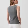 Tanktop met veelkleurige ribbel