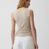 Tanktop met veelkleurige ribbel
