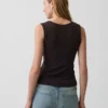 Tanktop met veelkleurige ribbel