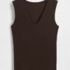 Tanktop met veelkleurige ribbel